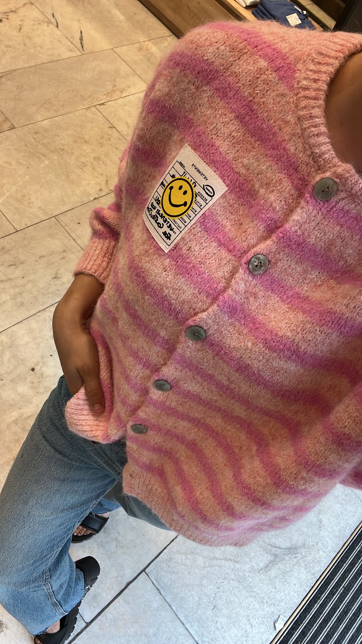 Cardigan Smiley Rosa/Pink