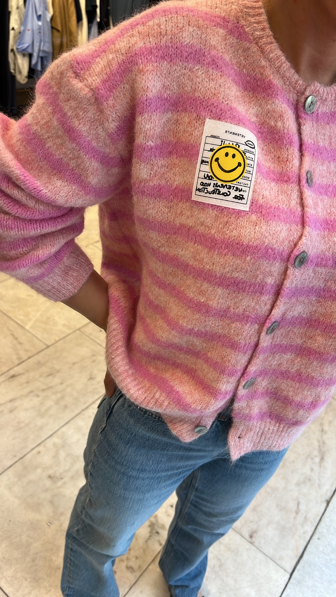 Cardigan Smiley Rosa/Pink