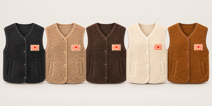 Teddyweste mit Herz-Patch