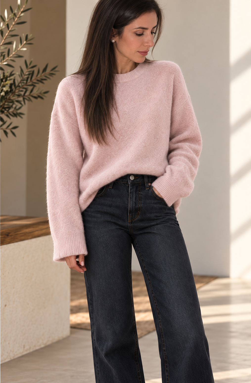 DAMENPULLOVER AUS BABYALPAKA