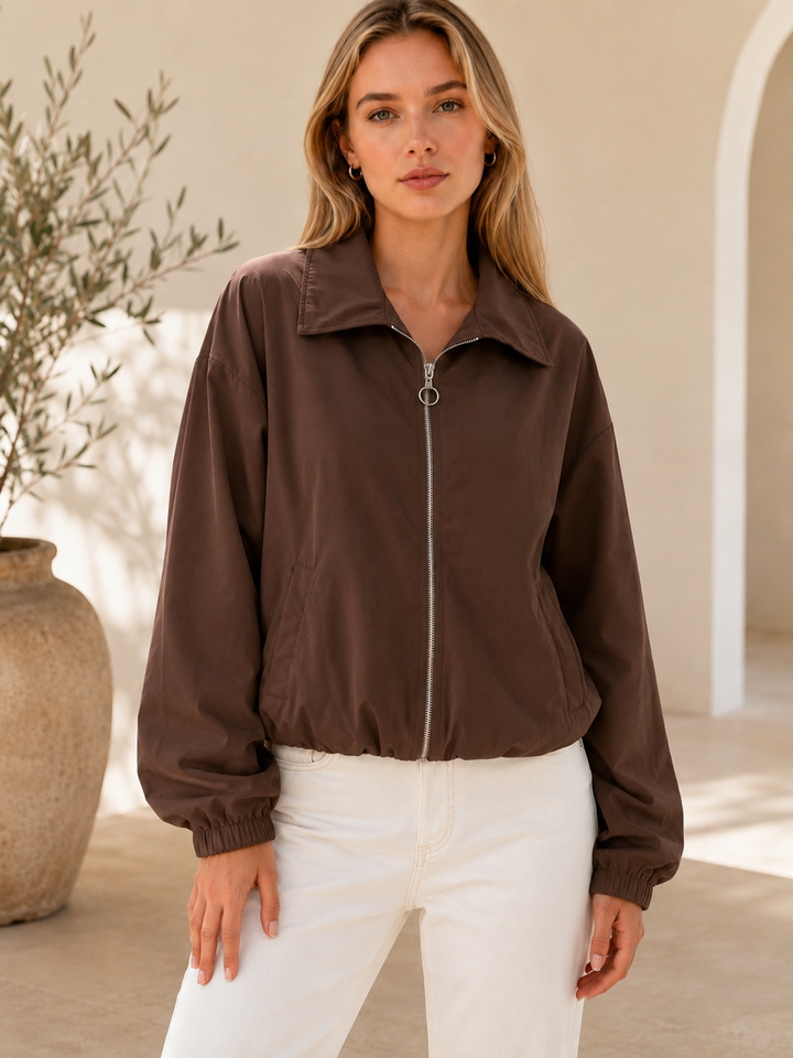 Leichte Übergangsjacke in braun
