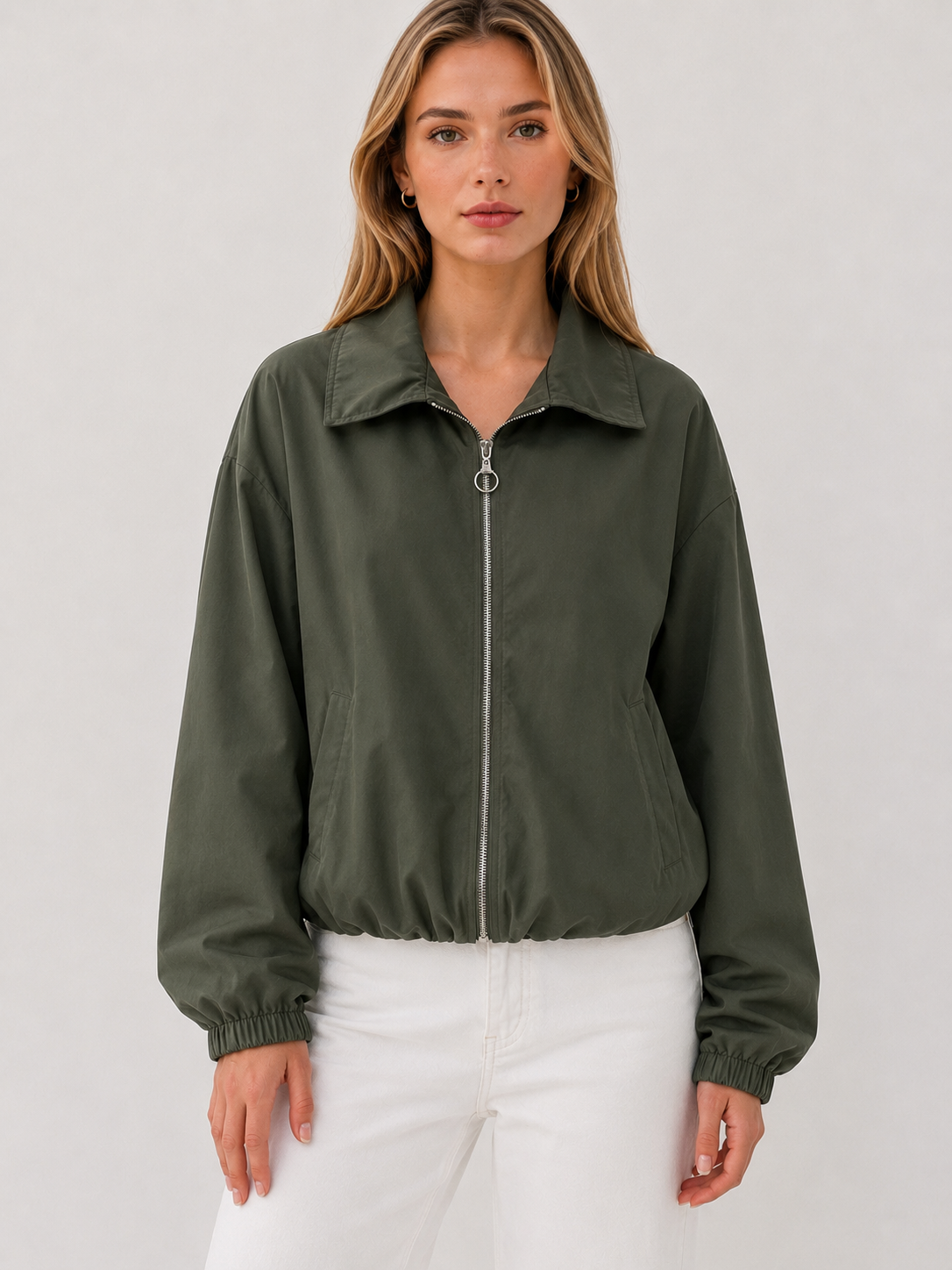 Leichte Übergangsjacke in Khaki